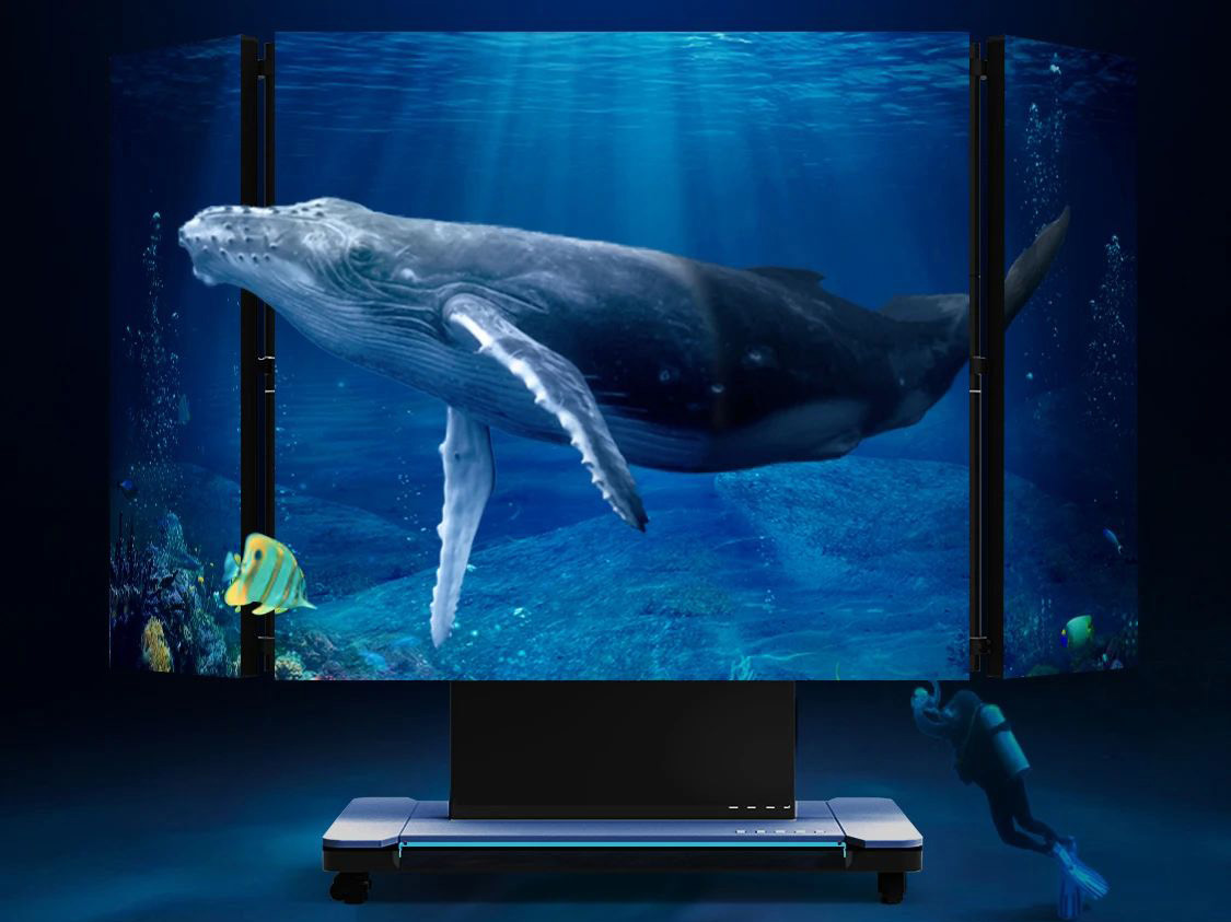 德晋贵宾厅全新一代3D折叠屏首秀北京教育装备展，开启智慧教育多维交互时代